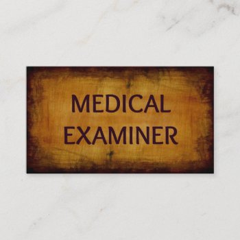 Medical Examiner Antique Business Card by businessCardsRUs at Zazzle