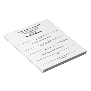 Medical Excuse Doctor's Sick Note for Patients