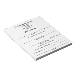 Medical Excuse for Patient Doctor's Note Template