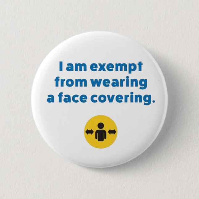 Medical Exemption for Face Mask Button (Front)
