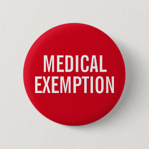 Medical Exemption for mask mandates Button
