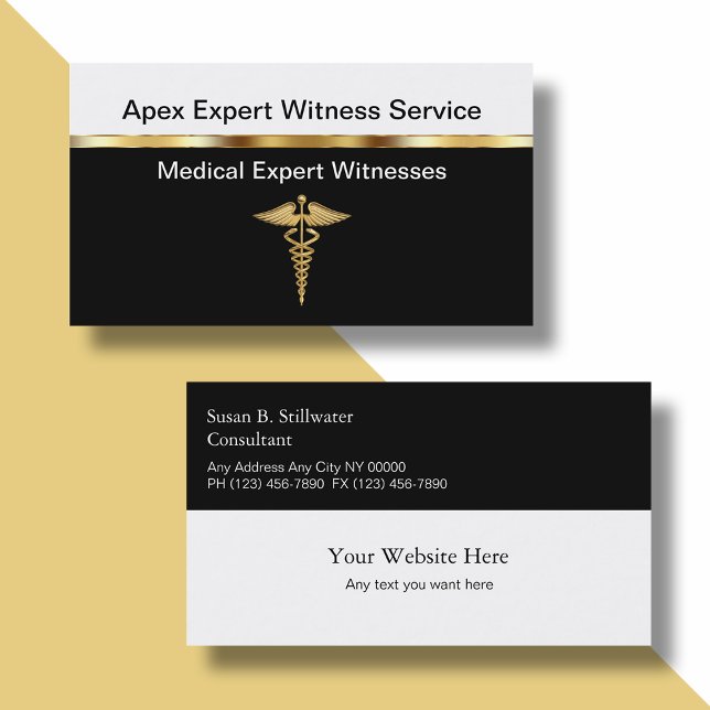 Medical Expert Witness Business Cards (Creator Uploaded)