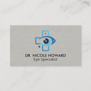 Medical Eye Logo   Optometrist  Business Card