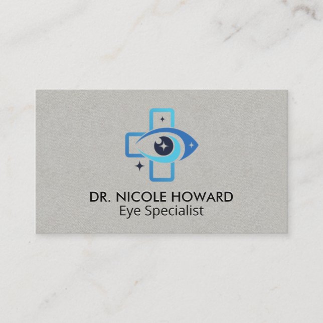 Medical Eye Logo | Optometrist  Business Card (Front)