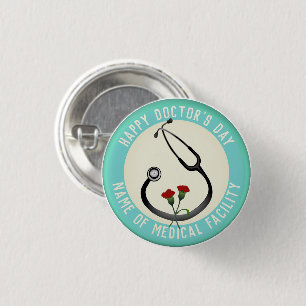 Medical Facility Doctor's Day Stethoscope  Button