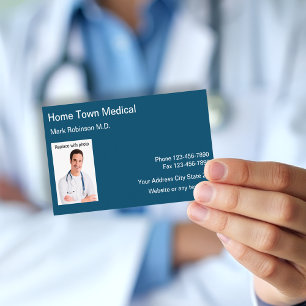 Medical Family Doctor Photo Template Business Card