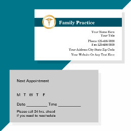 Medical Family Practice Appointment Card