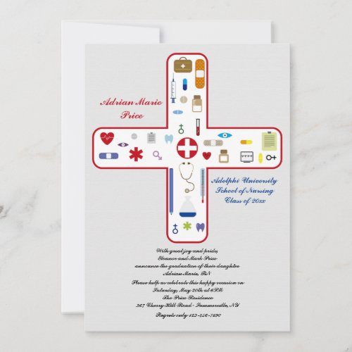 Medical Field Graduation Invitation