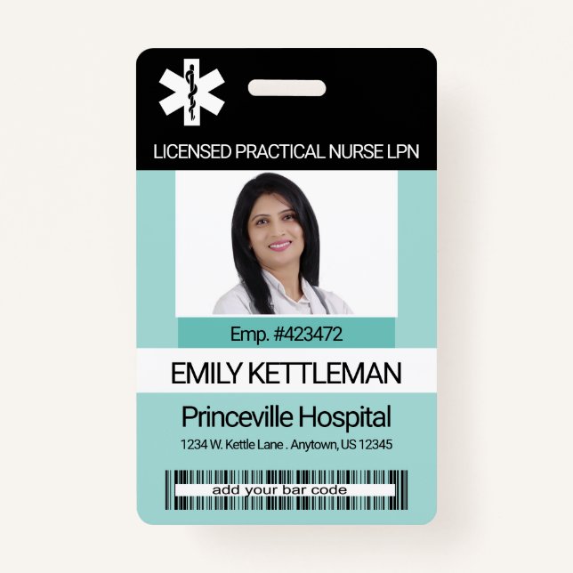 Medical Field Photo Badge - Editable (Front)