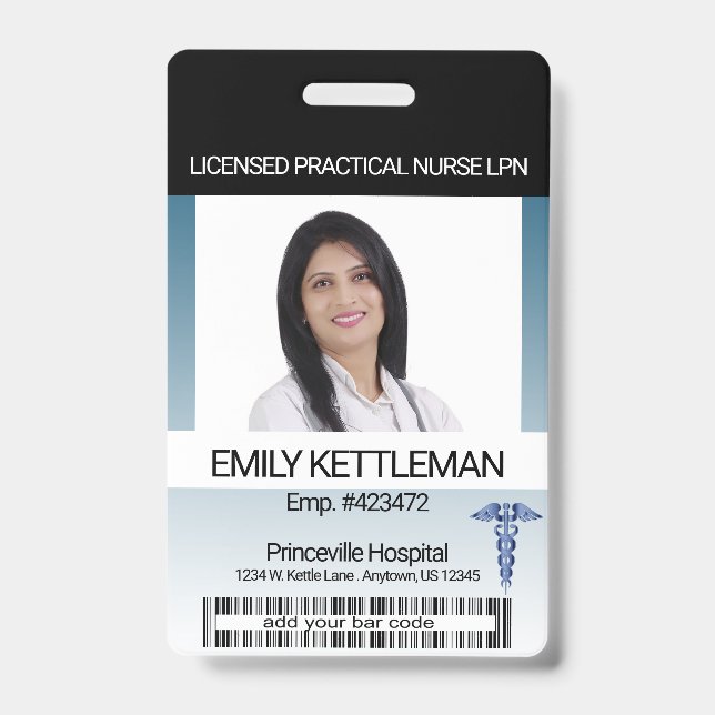Medical Field Photo Badge - Editable (Front)