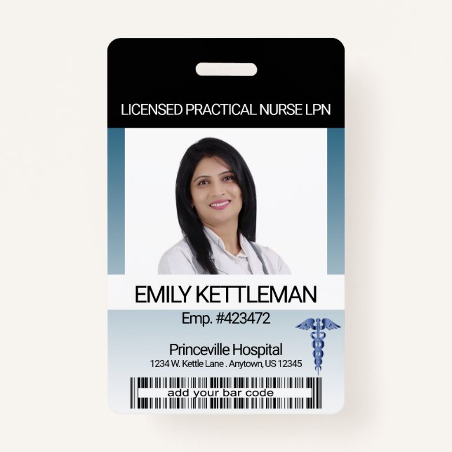 Medical Field Photo Badge - Editable (Front)