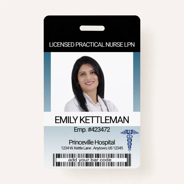 Medical Field Photo Badge - Editable | Zazzle