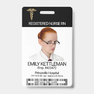 Medical Field Photo Badge - Gold Logo