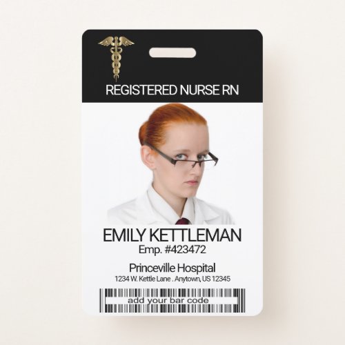 Medical Field Photo Badge _ Gold Logo