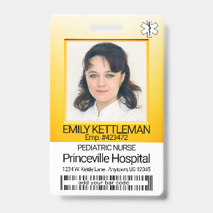 Medical Field Photo - Nurse - Yellow Badge