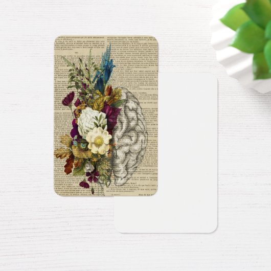 medical floral brain anatomy poster (Desk)