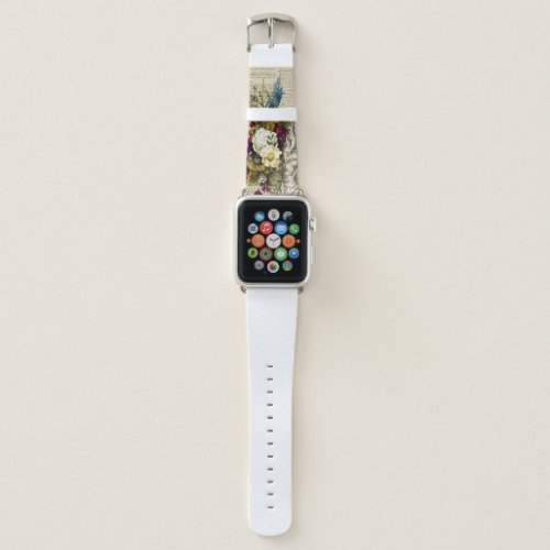 medical floral brain anatomy poster apple watch band