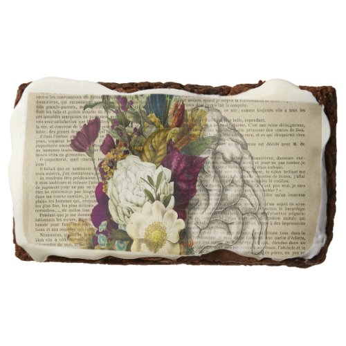 medical floral brain anatomy poster brownie