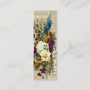 medical floral brain anatomy poster calling card