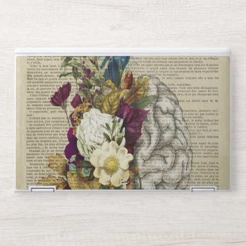 medical floral brain anatomy poster HP laptop skin