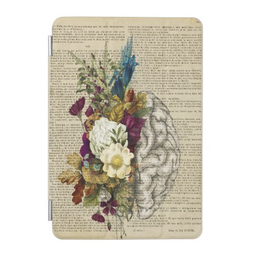 medical floral brain anatomy poster iPad mini cover