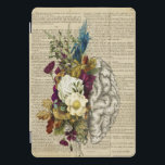 medical floral brain anatomy poster iPad pro cover<br><div class="desc">flowers,  flower,  roses,  rose,  page,  book,  dictionary,  directory,  brain,  white,  human,  vintage,  anatomy,  health,  medical,  science,  biology,  engraving,  black,  old,  graphic,  etching,  antique,  line,  body,  engraved,  head,  education,  mind,  side,  intelligence,  nervous,  monochrome,  person,  symbol,  3d,  style,  light,  brown,  retro,  sketch,  color,  doctor,  nurse,  clinic</div>