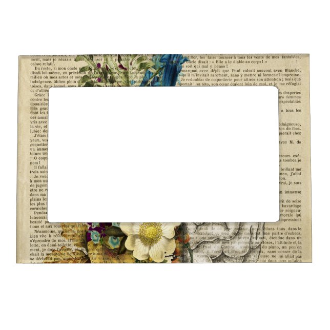 medical floral brain anatomy poster magnetic frame (Front)