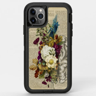 medical floral brain anatomy poster OtterBox defender iPhone 11 pro max case
