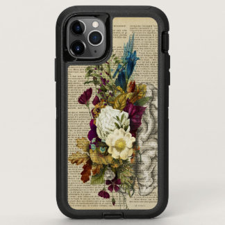 medical floral brain anatomy poster OtterBox defender iPhone 11 pro max case
