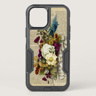 medical floral brain anatomy poster OtterBox commuter iPhone 12 case
