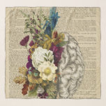 medical floral brain anatomy poster scarf<br><div class="desc">flowers,  flower,  roses,  rose,  page,  book,  dictionary,  directory,  brain,  white,  human,  vintage,  anatomy,  health,  medical,  science,  biology,  engraving,  black,  old,  graphic,  etching,  antique,  line,  body,  engraved,  head,  education,  mind,  side,  intelligence,  nervous,  monochrome,  person,  symbol,  3d,  style,  light,  brown,  retro,  sketch,  color,  doctor,  nurse,  clinic</div>