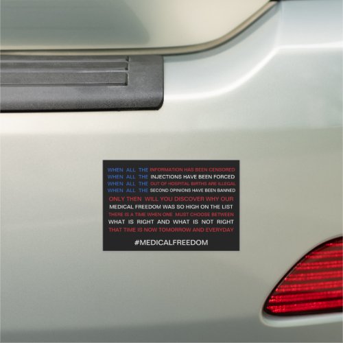 Medical freedom car magnet