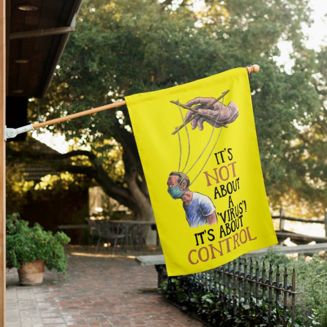 Medical Freedom No Vaccine Mandates House Flag (In SItu)