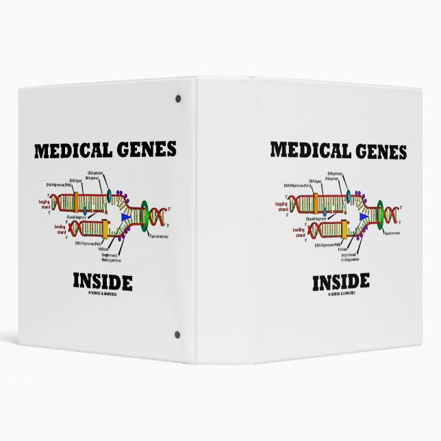 Medical Genes Inside DNA Replication Genetics 3 Ring Binder (Background)