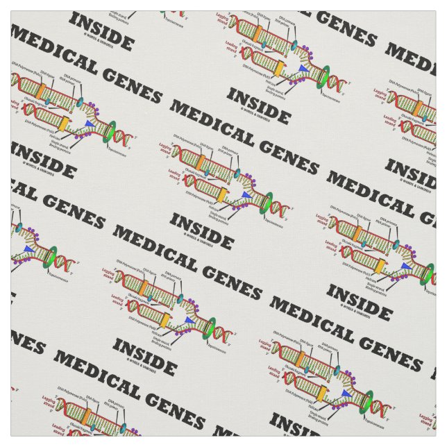Medical Genes Inside DNA Replication Genetics Fabric (Swatch)