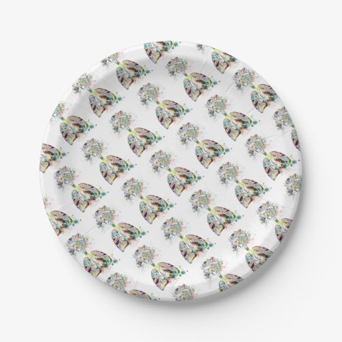 Medical Gifts Heart and Lungs Motif Paper Plates