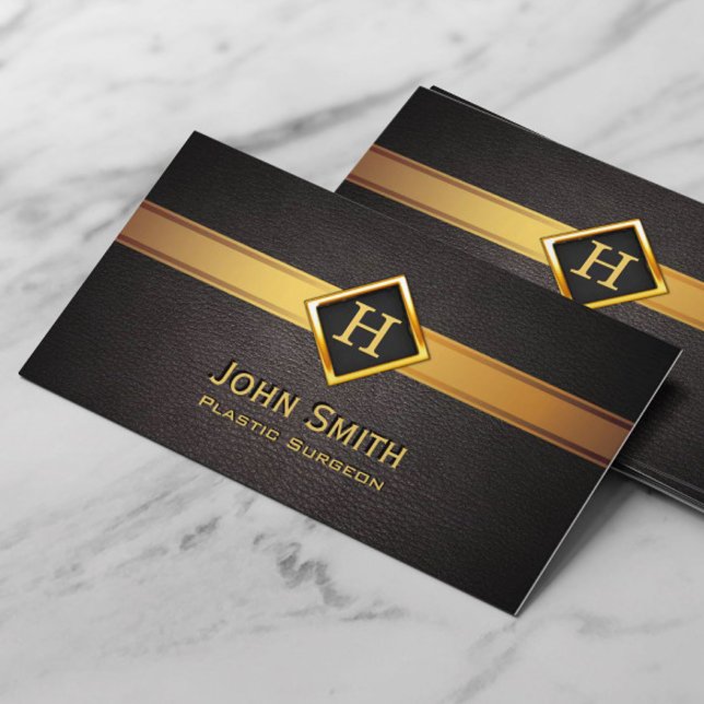 Medical Gold Diamond Label Plastic Surgeon Business Card (Creator Uploaded)