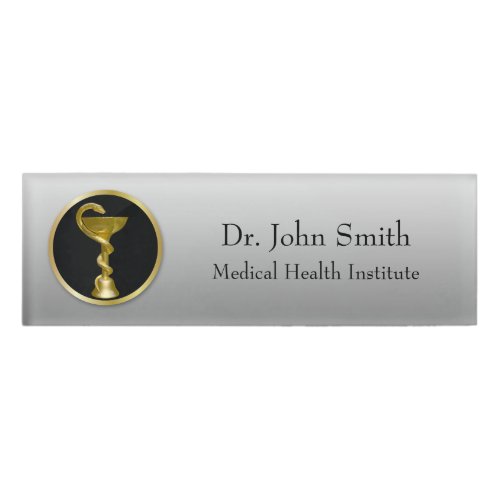 Medical Gold Professional Hygieia Bowl Name Tag