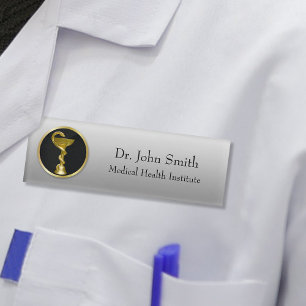 Medical Gold Professional Hygieia Bowl Name Tag