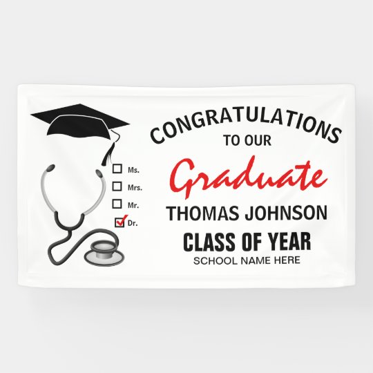 Medical Graduate | Congratulations New Doctor Banner | Zazzle.com