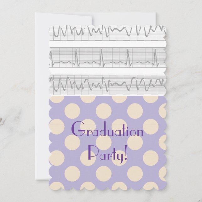 Medical Graduation  Invitations Purple (Front)
