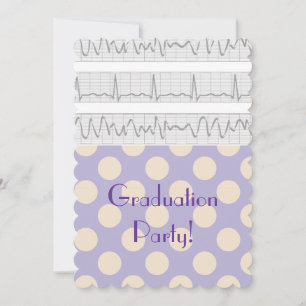 Medical Graduation  Invitations Purple