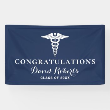 Medical Graduation Navy Blue Banner
