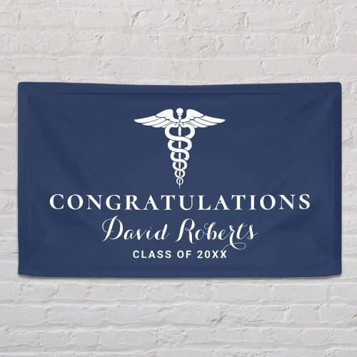 Medical Graduation Navy Blue Banner