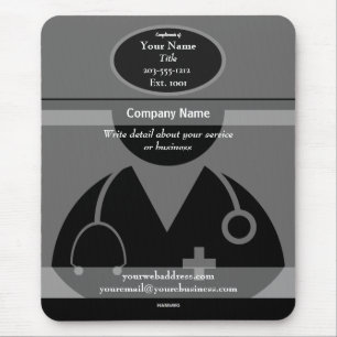 Medical Gray Promotional Mouse Pad - HAMbyWG