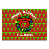 Medical Group Caduceus and Wreath Christmas Card (Front Horizontal)