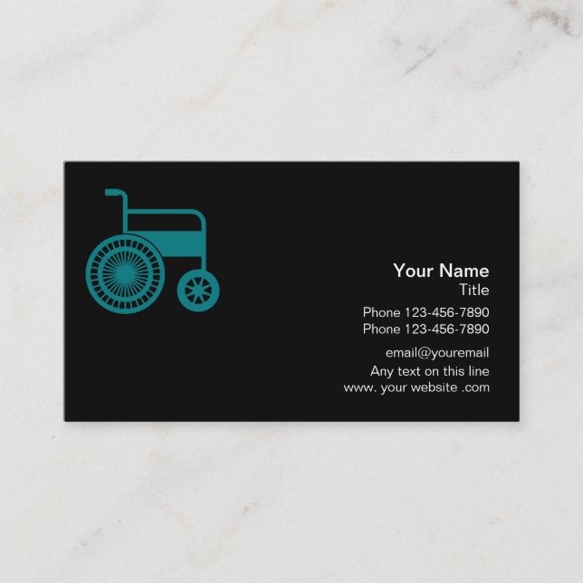 Medical Handicap Assistance Business Card (Front)