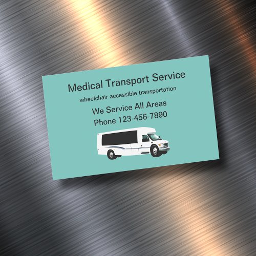 Medical Handicap Transportation Business Card Magnet