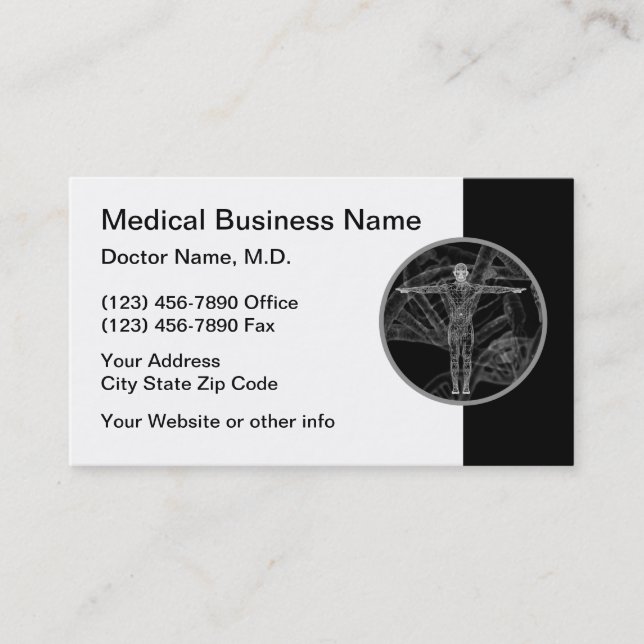 Medical Health Business Cards Modern Design (Front)