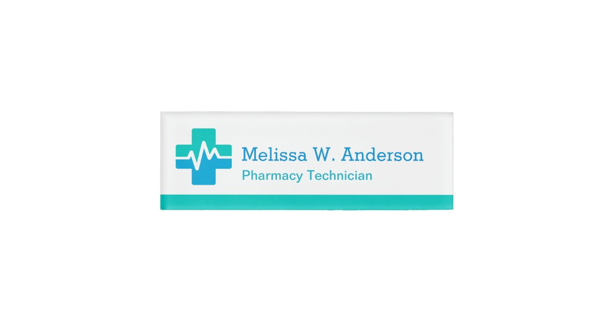 Medical Health Care Clinic Practitioner Name Tag Zazzle